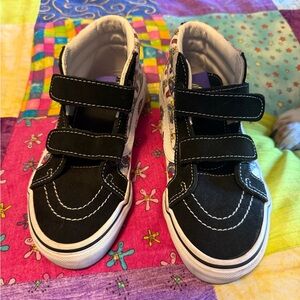 Vans Kids Black and White High-Top Sneakers
